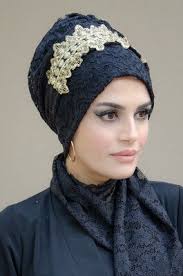 Aise Tesettur Siyah Dantel Abiye Bone 1 Crochet Hats Fashion Winter Hats