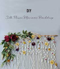 Paper flowers diy photo backdrop it gives us great happiness to look at the colorful flowers, and you will also feel great while looking at this beautiful flower backdrop made of fake paper flowers. Diy Silk Floral Macrame Backdrop Green Wedding Shoes