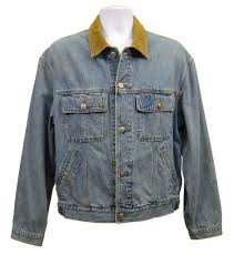 Banana Republic Jean Jacket Men Size M Blue Denim Corduroy Collar Trucker Cotton In 2020 Jackets Mens Coats Blazer Jacket