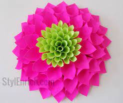 Diy Room Decor With Amazing Dahlia Flower Paper Flowers Diy Paper Dahlia Flower Crafts