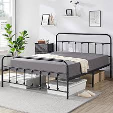 The farah bed is the perfect addition to any child's room. Buy Yaheetech Classic Metal Platform Bed Frame Mattress Foundation With Victorian Style Iron Art Headboard Footboard Under Bed Storage No Box Spring Needed For Boys Girls Queen Size Online In Indonesia B08vn6w69n
