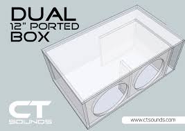 The port is given in both standard and metric units. Dual 12 Inch Ported Subwoofer Box Design Subwoofer Box Design Ported Box Subwoofer Box