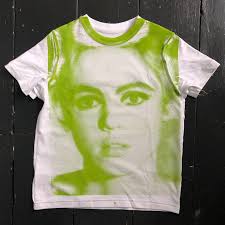Hand screen printed Edie Sedgwick T-shirt // dot...
