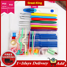 To make something by interlocking loops of yarn with knitting. Free Shipping Great King 16 Sizes Crochet Hooks Needles Stitches Knitting Craft Case Crochet Set Lazada Ph