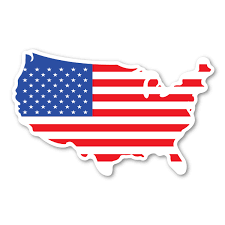 United States Shaped American Flag Magnet - Magnet America