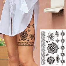 Although upper arm armbands have mainly been popular up until … Wrist Bracelet Tattoo Henna Lace Pattern Black Sexy Indian Mandala Temporary Tattoo Sticker Hand Rose Tatoo Flower Jewelry Decal Temporary Tattoos Aliexpress