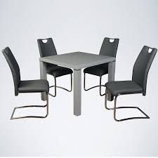 Constructed in the transitional style for your casual dining area, the dining set will be a delightful place for your loved ones to gather during meals and social activities. Trend High Gloss Grey 3ft Square Dining Table 4 Chairs Esstisch Quadratisch Holzesstische Mobelideen