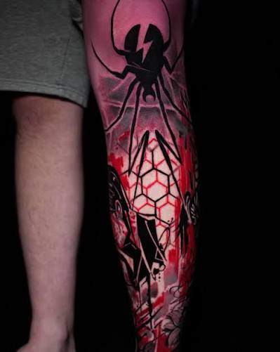 Hyper-realistic red ink Blood Art tattoo by Tiger Tattoo and Piercing