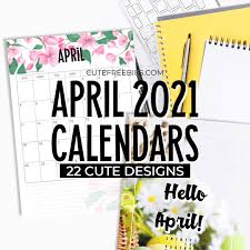 Options available for direct download and customization. Free Printable April 2021 Calendar Pdf Cute Freebies For You