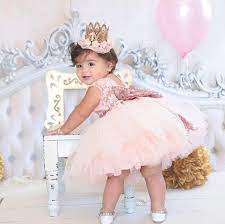 Free domestic shipping and 30 day returns. Princess Aisha Dress Rose Gold In 2021 1st Birthday Dresses Birthday Girl Dress Birthday Dresses