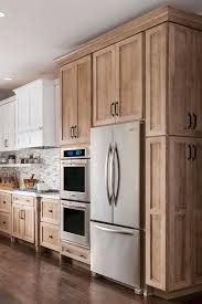 Great Idea To Put Both Ovens And Fridge Together Gorgeous Kitchen Cabinets Desig In 2020 Dream Kitchen Cabinets Brown Kitchen Cabinets Kitchen Cabinet Design