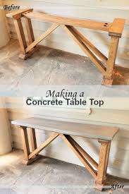 How We Made A Concrete Table Top Concrete Table Top Concrete Outdoor Table Concrete Table