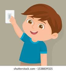 Smart switches allow for features like timers and schedules, so you can turn lights (or appliances) on or off from. Child Turning Off Light Switch Stock Vector Royalty Free 1538839325