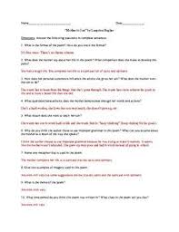 Mother To Son By Langston Hughes Poem Questions And Ppt Lesson In 2020 Langston Hughes Poems Poem Mother To Son Langston Hughes