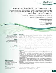 6 exemplos de como redobrar os cuidados de enfermagem. Pdf Adesao Ao Tratamento De Pacientes Com Insuficiencia Cardiaca Em Acompanhamento Domiciliar Por Enfermeiros