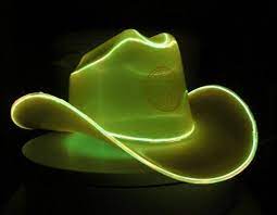 Neon Light Up Cowboy Hat Pure Gold Fun Party Festival Hens Bachelorette Night Rave Accessory By Neoncowboys On E Cowboy Hats Rave Accessories Neon Rave