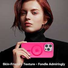Amazon.com: Yeziioo Upgraded Magnetic for iPhone 15 Pro Max Case  [Compatible with Magsafe] [Mil-Grade Protection], Slim & Tough,  Pocket-Friendly, Translucent Phone Case Cover for iPhone 15 Pro Max  6.7",Hot Pink : Cell