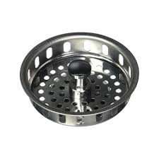 Strainer basket with metal stem and rubber seal. The Plumber S Choice 3 1 2 In Strainer Basket Replacement For Kitchen Sink Drains Stainless Steel With Spring Steel Stopper And Rubber Seal Rb12157 The Home Depot
