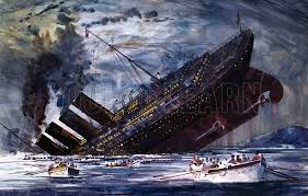 sinking of the titanic, 1912 stock