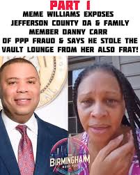 Entrepreneur @memewilliams exposes Jefferson County DA @thedannycarr of  Fraud & more! 🧐🤔😮 @woodfinforbham @denimon7th @djdirtyvegas  @taylorpollocktv #thebirminghammusicplug🔌 #news #breakingnews ...