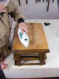 Restoring Veneer On An Antique Table Top Furniture Restoration Wood Repair Vintage Industrial Furniture