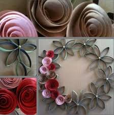 Cover your empty toilet paper roll in your grey paper! Toilet Paper Roll Flowers All The Best Ideas The Whoot Rolled Paper Flowers Toilet Paper Art Paper Towel Roll Crafts