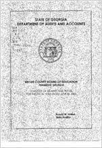 Bryan County Board of Education, Pembroke, Georgia, schedule of salaries  and travel, year ended June 30, 2000
