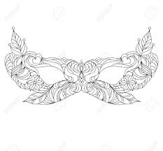 Print now > stats on this coloring page printed 41,127. Vector Illustration Of Mardi Gras Mask On White Background Coloring Book For Adult Royalty Free Cliparts Vectors And Stock Illustration Image 65330426