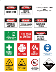 Most signs make use of pictures, rather than words, so that they are easy to understand and can be interpreted by people who speak a variety of languages. Health And Safety Signs Learning With Pictures