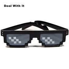 Deal With It Sunglasses Thug Life Mlg 8 Bit Novelty Gag Gift Meme Glasses Deal With It Sunglasses Novelty Glassesdeal With It Glasses Aliexpress