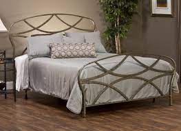 This sleek metal headboard is complete with a deep gray finish. Hillsdale Landon Brushed Silver King Size Metal Bed With Rails 1129bkr