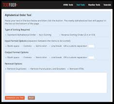 This tool makes it easy to sort a list of texts in alphabetical order. 10 Free Online Alphabetizer Tools To Use
