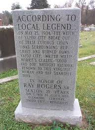 The Witch Of Yazoo County This Legendary And Fictitious Witch Was Made Famous In The Stories Of Willie Morr Unusual Headstones Famous Tombstones Headstones