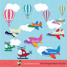 Air Transportation Clipart Air Planes Clip Art Air Vehicles Etsy Clip Art Cartoon Airplane Transport Images