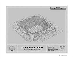 They are ranked by capacity, which is the maximum number of spectators the stadium can normally accommodate. Amazon De Kansas City Chiefs Arrowhead Stadion Blueprint Art 16x20 Print Only