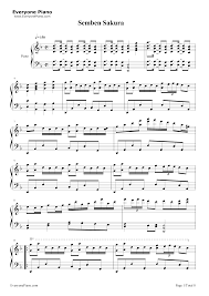 Senbonzakura Thousand Cherry Blossoms Hatsune Miku Stave Preview 1 Free Piano Sheet Music Piano Chords Hatsune Miku Piano Music Sheet Music