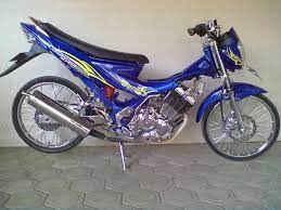 Repaint body motor warna biru. Satria Fu Modif Cat Biru Terkeren Glugu Motor