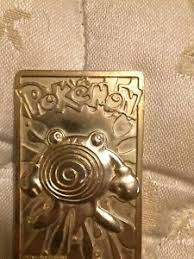 Burger king 23kt gold plated pokemon cards complete set plus extra pikachu new. Pokemon Gold Plated Card Poliwhirl Ebay