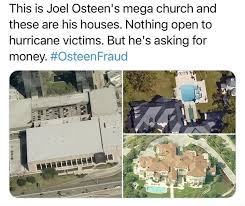 This Is Joel Osteen S Mega Church And These Are His Houses Nothing Open To Hurricane Victims But He S Asking For Money Osteenfraud Meme Video Gifs Pastor Meme Joel Meme