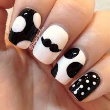 Cute black nail art photos. 80 Black And White Nail Designs Styletic