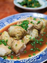 Steamed Chinese Cabbage Rolls Recipes Cabbage Recipes Chinese Cabbage Chinese Dishes