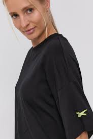 Bavlněné šaty Reebok GV3281, barva černá