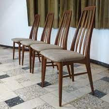 Furmax pre assembled modern style dining chair mid century modern dsw chair, shell lounge plastic chair for kitchen, dining, bedroom, living room side chairs set of 4(white) 4.3 out of 5 stars 1,472 $86.99 $ 86. Set Of 4 Eva Dining Chairs By Ib Kofod Larsen For Kofoed Mobelfabrik 1960s 53730