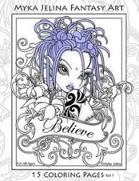 Valentine's day emphases love of all kinds. Myka Jelina Coloring Pages Flower Fairy Big Eyed Angels Set 7 Ebay