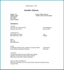  acting resume template no experience
