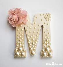 Pin By Hulya Yilgor On Pink It Was Love At First Sight Wooden Letters Decorated Crafts Letter A Crafts