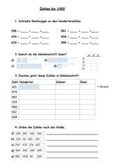 Mathematik Arbeitsmaterialien Zahlenraum Zahldarstellung Stellenwert 4teachers De