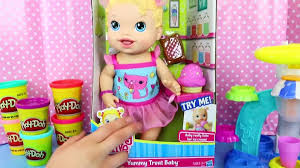 Baby Alive Yummy Treat Baby Doll Licks Eats Play Doh Ice Cream Cones By Disneycartoys Video Dailymotion