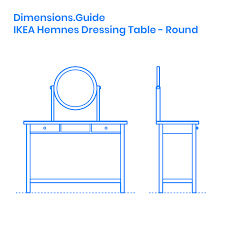 Hemnes dressing table with mirror, white, 39 3/8x19 5/8. Ikea Hemnes Dressing Table Round Mirror Dimensions Drawings Dimensions Com