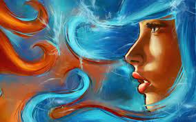 Painting Art Beautiful Girl Face Hd Wallpaper Freehdwalls Beautiful Abstract Art Beautiful Art Paintings Painting Of Girl